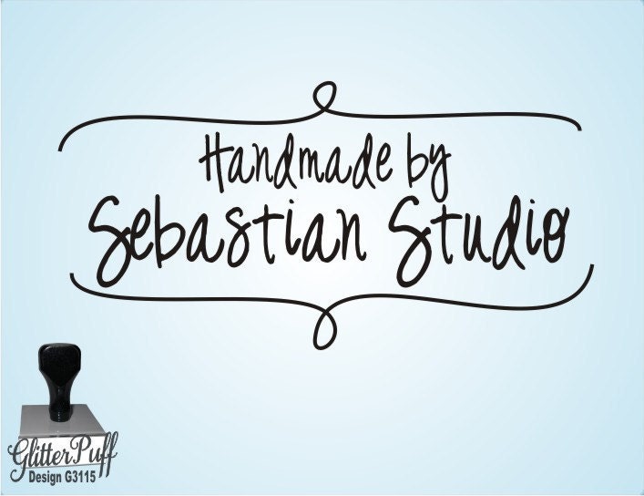 Custom Made Stamp - From the Garden , kitchen , library of - Handmade With Love by Rubber Stamp - mounted Clear Acrylic handle (G3115)