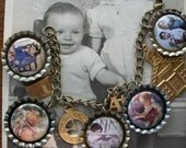 Bottlecap Charm Bracelet-School Days