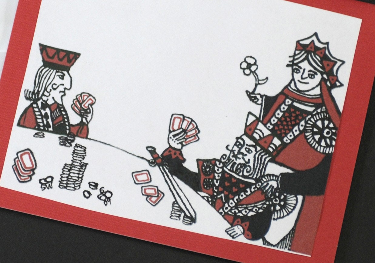 Las Vegas Style Cards Playing Cards Greeting Card