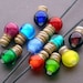 Lampwork Rainbow Colors 11 Party Light Bulbs Beads Set by Mylampworkgarden, designer