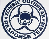 Blue Zombie Decal laptop lunchbox