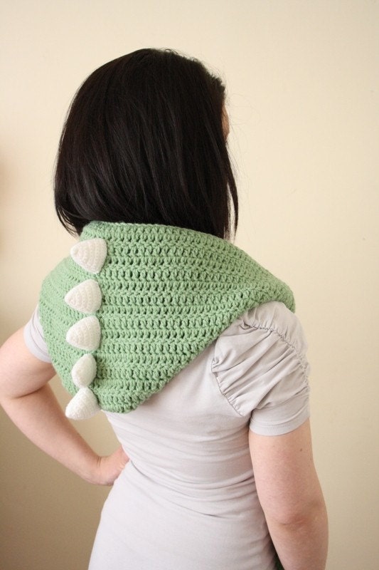 Dinosaur Hodded Scarf with Pockets