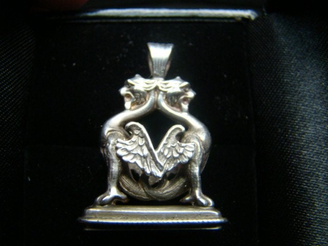 Griffin sterling silver pendant