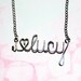 Memorial Day Weekend Sale i love lucy necklace - silver wire word phrase classic tv comedy jewelry