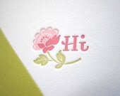 Letterpress Floral Hi Card