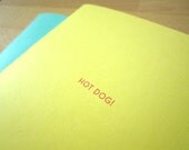 Hot Dog - Set of Woodtype Letterpress Notebooks