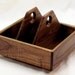 Lazy Susan, Kitchen Caddy, Napkin Holder, Smart Home Organizer, Walnut wood, 9 inches