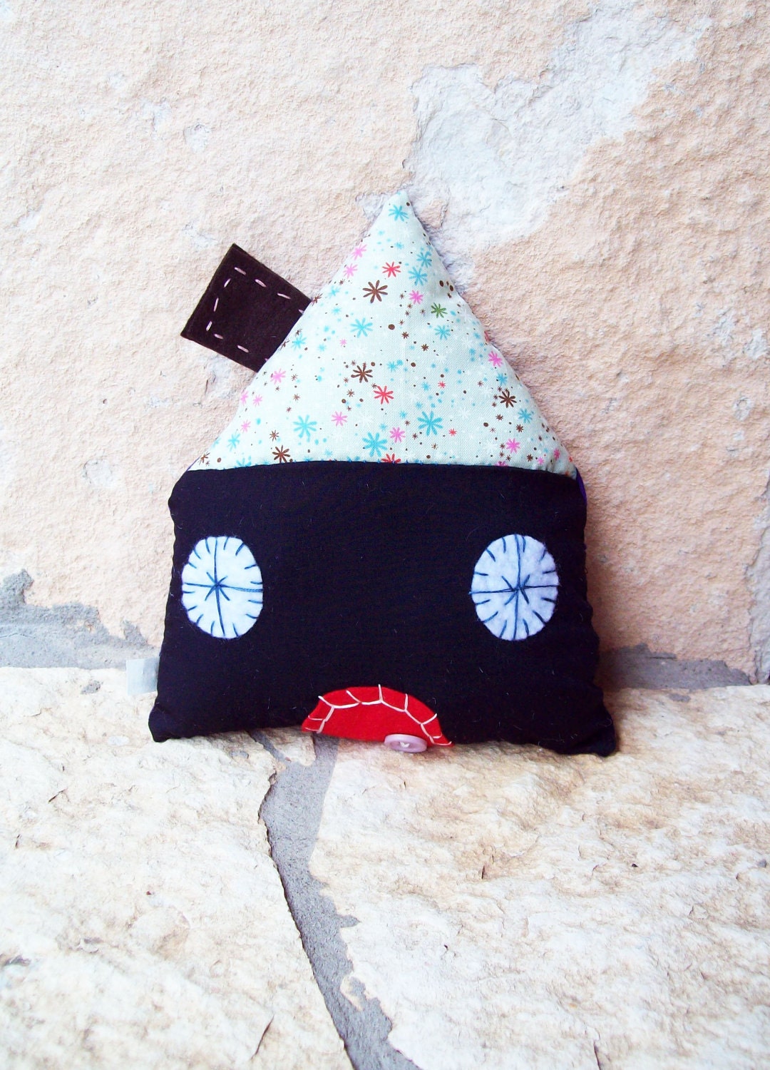 Cute plush house pillow small