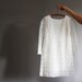 1960's lace mini dress xs . vintage ivory babydoll dress