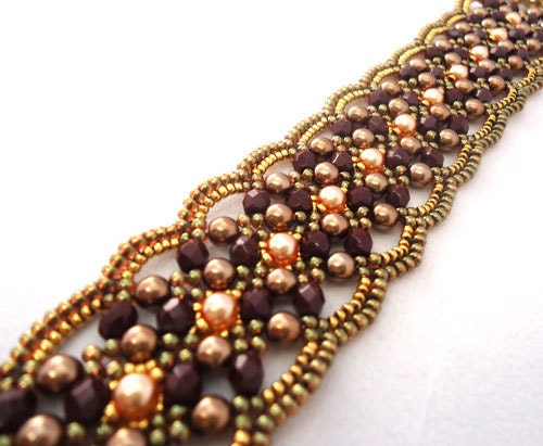 Tutorial Maroon Bracelet - Instant download PDF