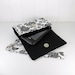 The Errand Runner - Cell Phone Wallet - Wristlet - for iPhone/Android - Black Jacquard Floral/Black