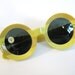 60s Vintage MOD YELLOW ROUND Frame Sunglasses Eyeglasses