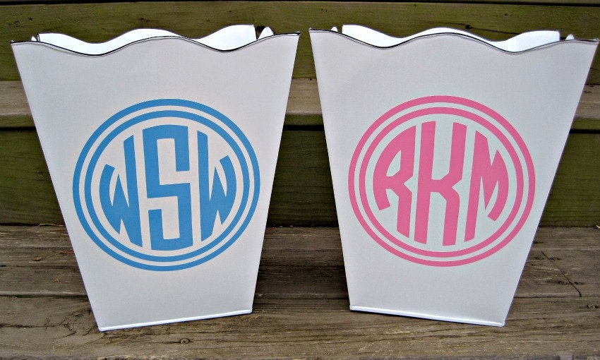 Personalized trash can-assorted colors available