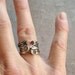 Sterling Silver and copper stacking ring set, set of six rings