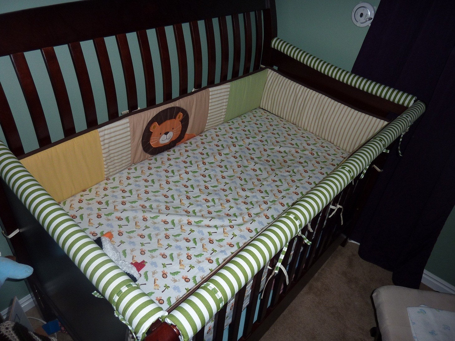 Crib Teething Rail to Fit ANY Crib/ Bumper Pads By The Foot