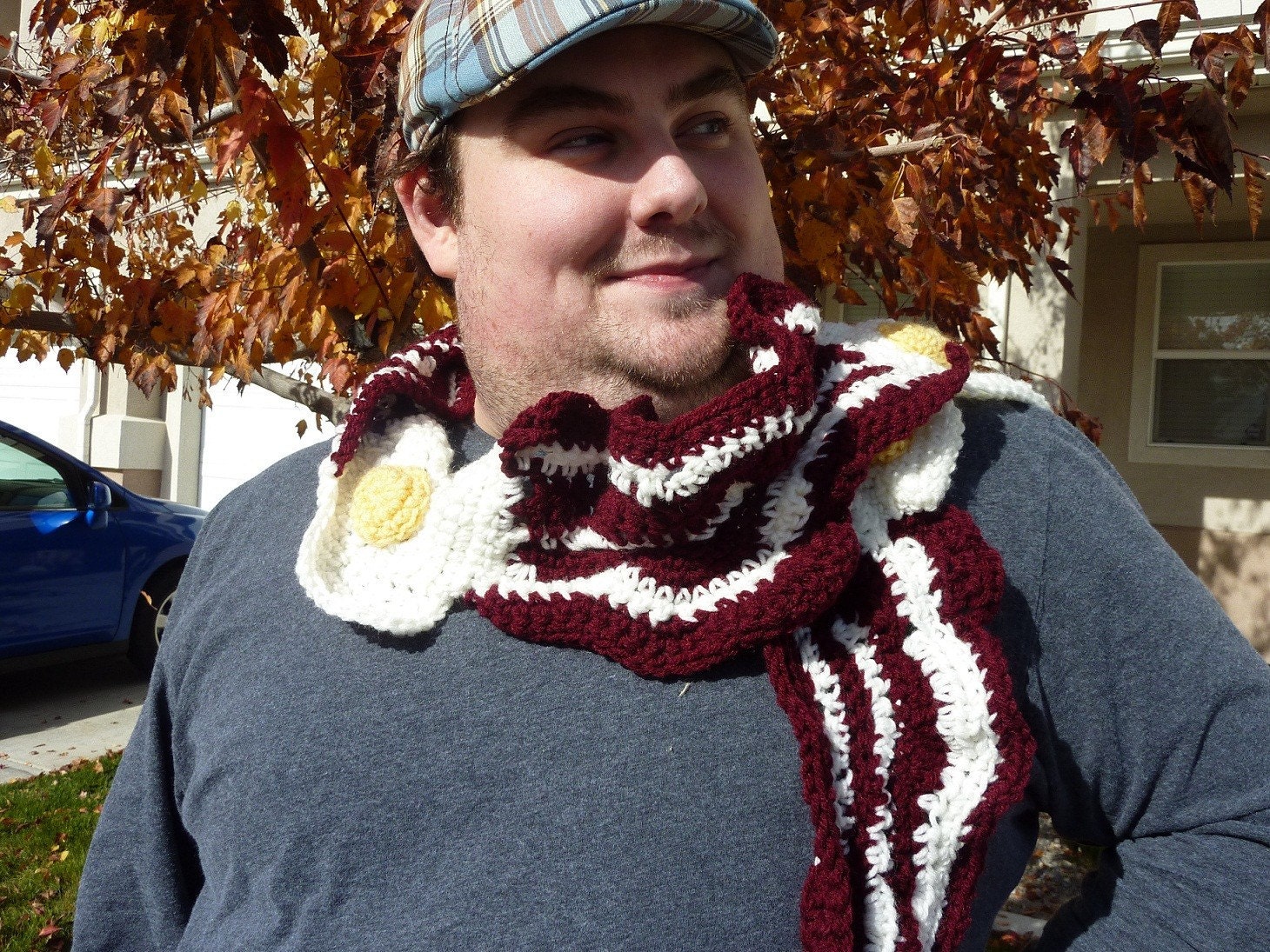 Bacon, Eggs, and Sausage Scarf