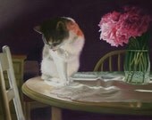 Peaches and Peonies, Full-size Giclee Print with Donation