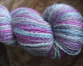 Self-striping Yoga - Handdyed sock yarn - menthe blue purple lilac