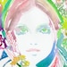 Print of Watercolour Fashion Illustration. Titled - Foris for Earth Day