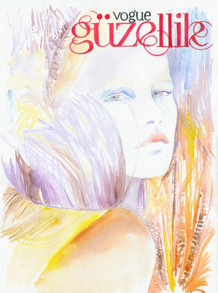 Watercolour Fashion Illustration - Vogue Turkey