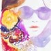 Print of Watercolour Fashion Illustration. Titled - lilacsun