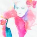 Original Watercolour Painting, Watercolor Fashion illustration. Titled: Tahitianink