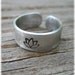 Lotus Bloom Personalized Hand Stamped Adjustable Toe or Finger Ring Cuff
