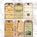 Paris Gift Tags Digital Collage Sheet Download Ephemera Printable Images INSTANT DOWNLOAD No.298