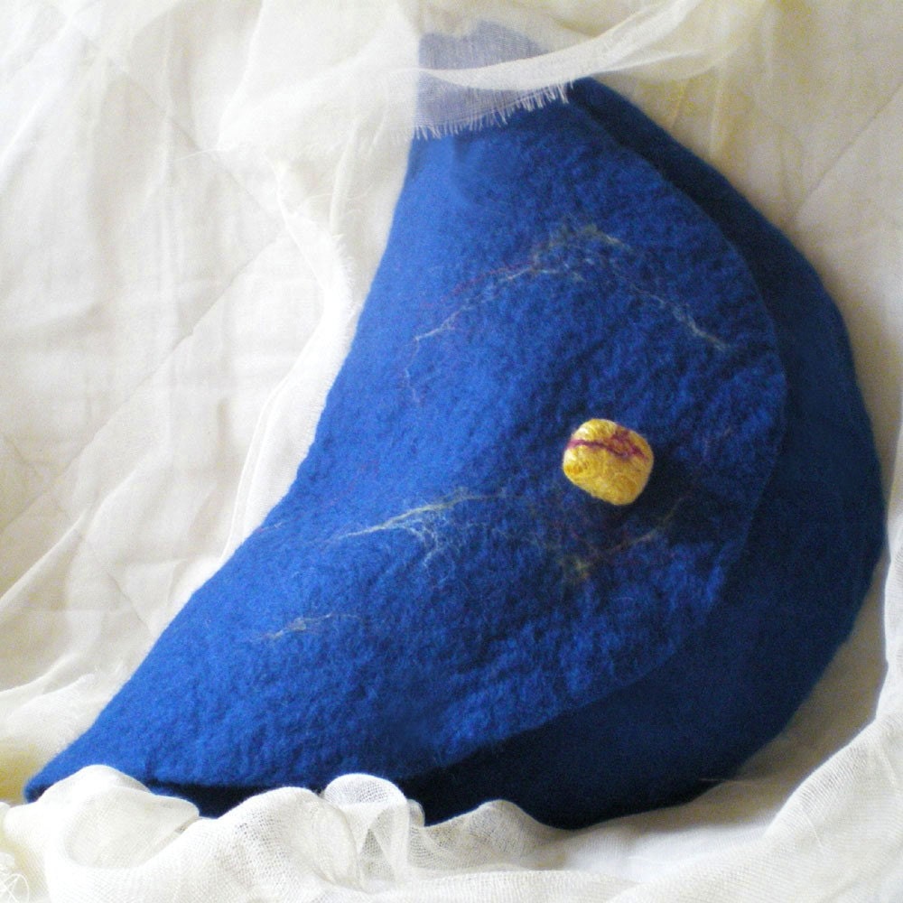 SALES 25% OFF felted clutch -under the milky way tonight-