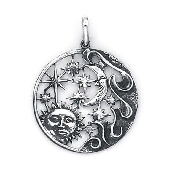 Sun Moon Stars Charm (Sterling Silver) 506-8