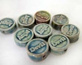 20 Tiny Affirmation Beads - Angel Devil - CB833