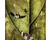 Little Worlds Surreal Collage Art Print Card