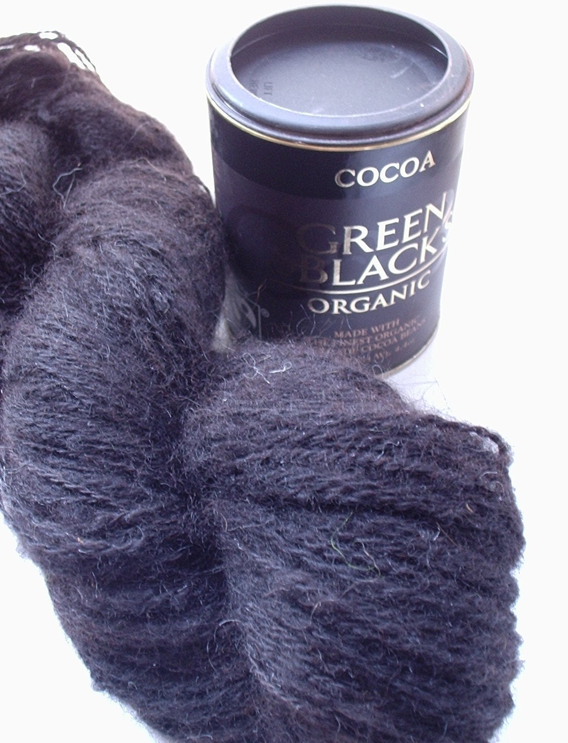 Handspun Yarn 2 ply lace - Baby alpaca - Midnight Cocoa