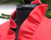 Bolero Jacket Fire Engine Red  -  Handmade -  Bride