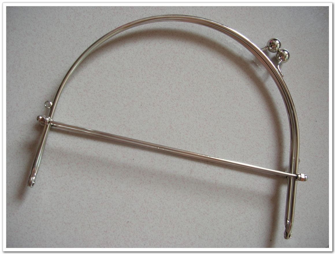 7.5 inch silver half round metal purse frame bag frame purse making supplies