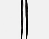 Sterling Silver and Long Black Human Hair Earrings