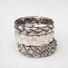 Sterling Silver Cast Human Hair Plait Ring