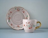 Demitasse cup and saucer, porcelain