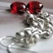 Jewelry Earrings, Gemstone Earrings, Red and Silver, Red Quartz Gemstone Earrings, Gift for Her, Accessories, Christmas