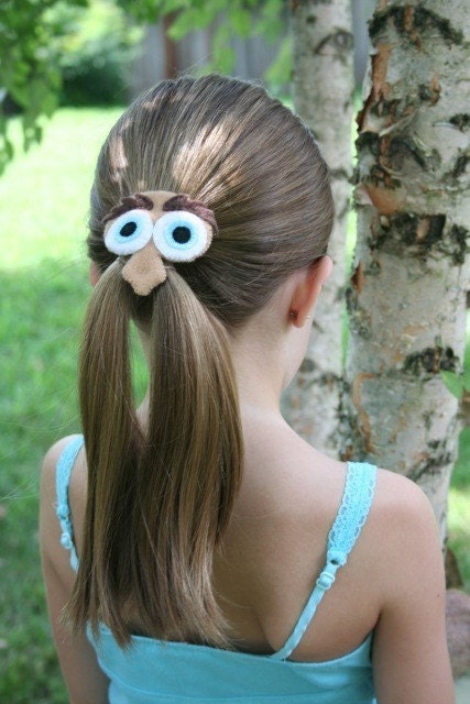 Mr. Mustache Man Felt Hair Clip