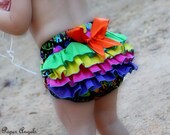 GIRLS Happy Birthday - Ruffled Bottom Bloomer/Diaper Cover - 2t, 3t, 4t
