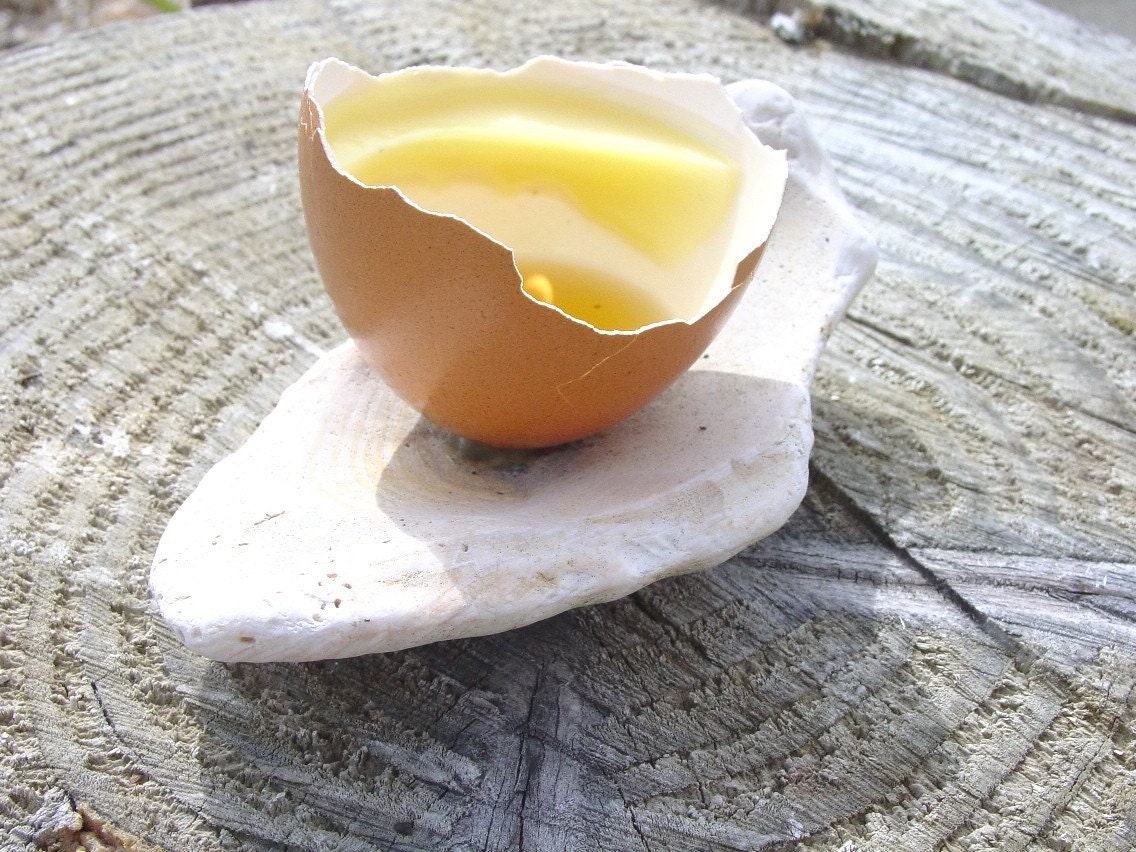Pure Beeswax Farm Fresh Eggshell candles-half dozen