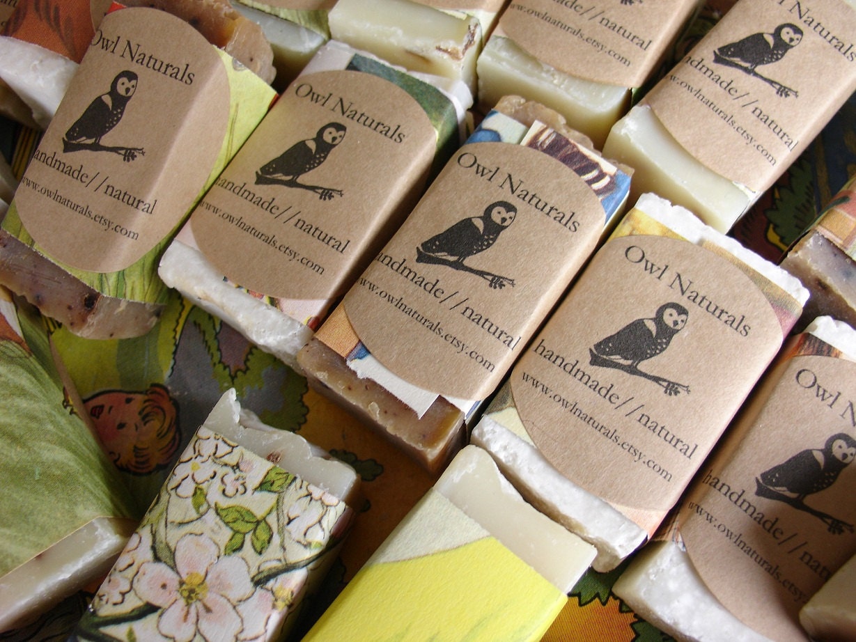 Soap Favors- wrapped in vintage childrens book pages-quantity of 35-baby shower favor, wedding favor, birthday party favor