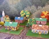 Vintage Toy Town - 1940s Wooden Village