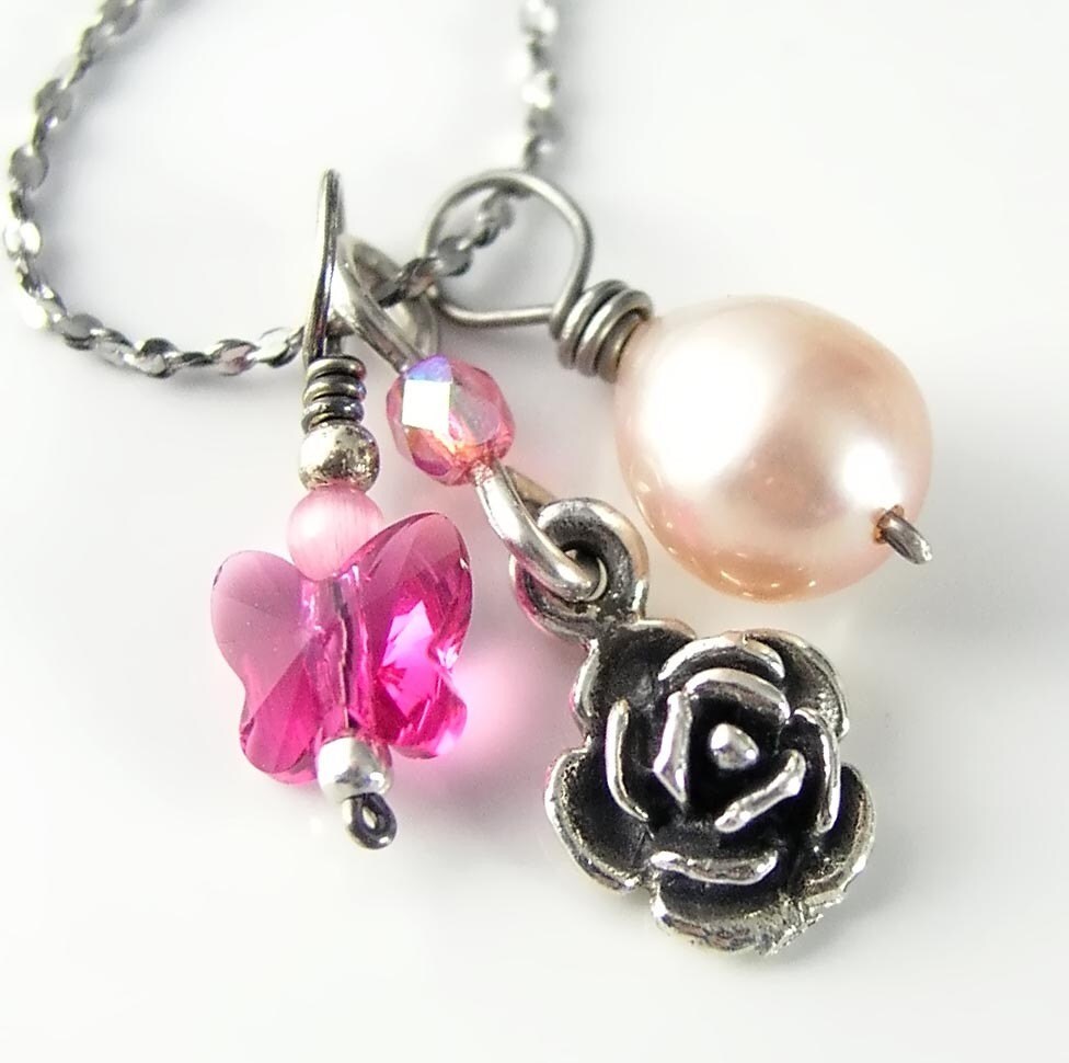 enchanted rose necklace
