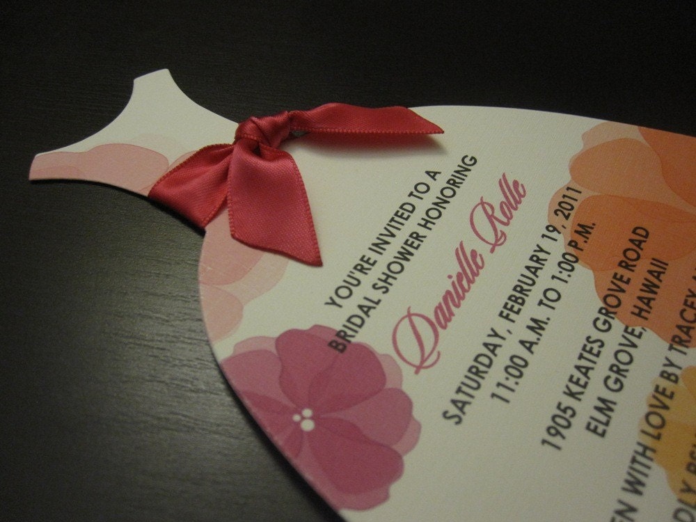 Tropical Romance Shower/Quinceanera Invitation (Set of 25)