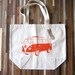 Canvas Tote Bag - Screen Printed Recycled Cotton Grocery Bag - Large Canvas Shopper Tote - Reusable and Washable - Eco Friendly - VW Bus
