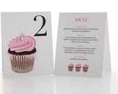 Cupcake Table Numbers with Menu - Set of 10 Il_170x135