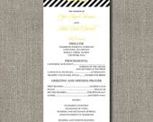 Custom Printable Wedding Program - You Choose Your Pattern and Colors Il_170x135