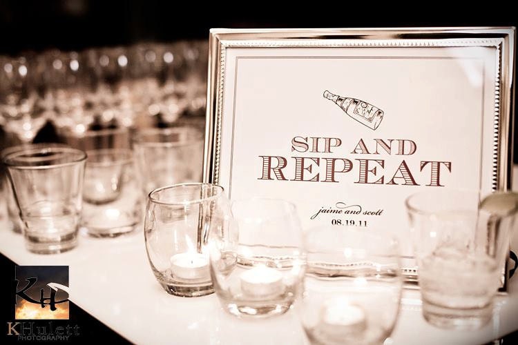 Sip and Repeat - Printable Wedding Poster, Bar Sign, Table Sign or Guest Book Sign by Flair Designery Il_170x135